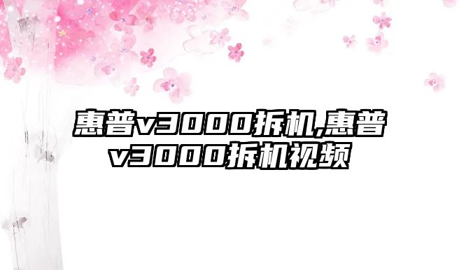 惠普v3000拆機(jī),惠普v3000拆機(jī)視頻