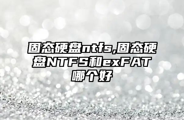 固態(tài)硬盤ntfs,固態(tài)硬盤NTFS和exFAT哪個好