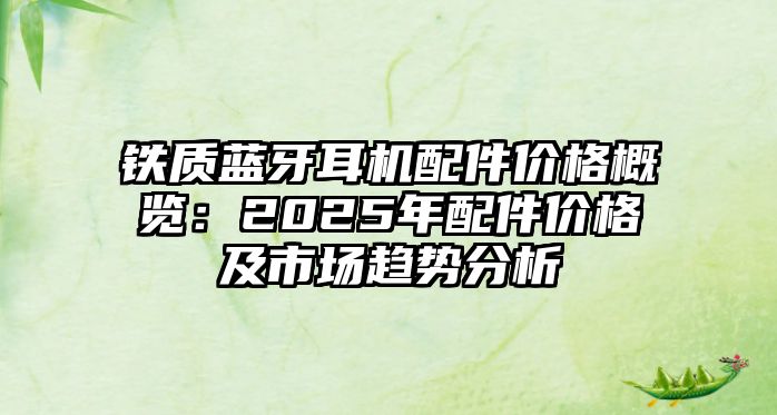 鐵質藍牙耳機配件價格概覽：2025年配件價格及市場趨勢分析