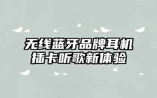 無線藍(lán)牙品牌耳機(jī)插卡聽歌新體驗