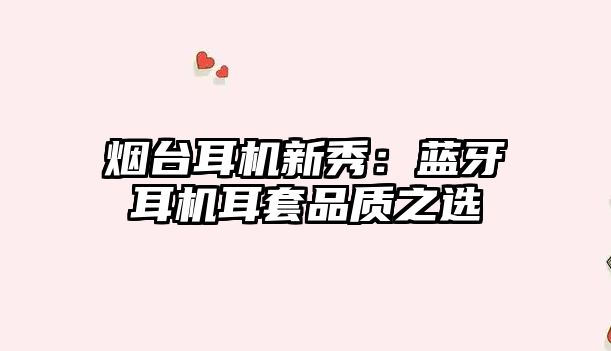 煙臺(tái)耳機(jī)新秀：藍(lán)牙耳機(jī)耳套品質(zhì)之選